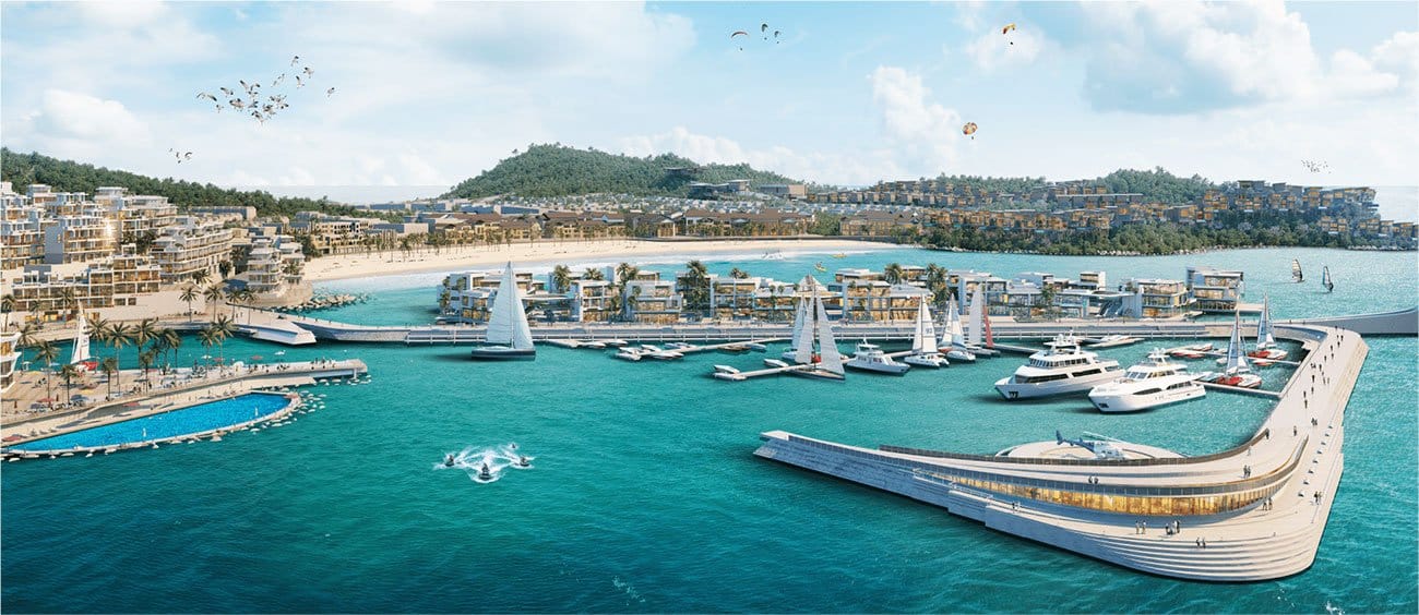 Bến du thuyền đẳng cấp nằm tại phân khu The Santo Port.